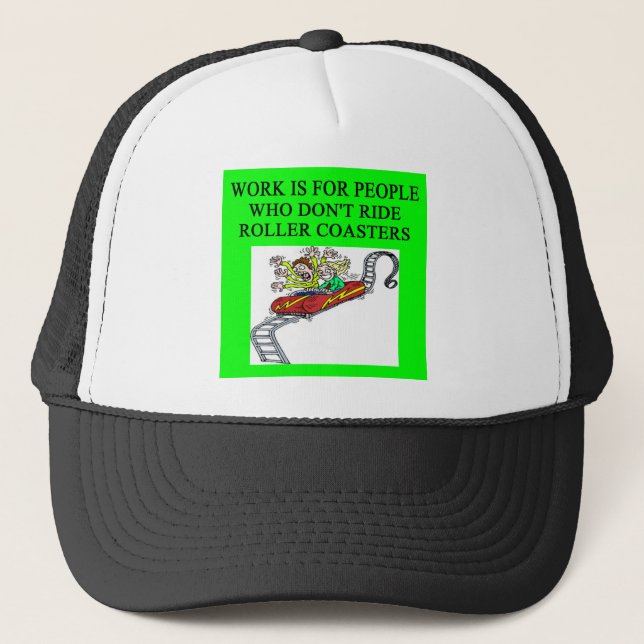 roller coaster fanatic trucker hat (Front)