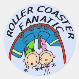 Roller Coaster Fanatic Tshirts and Gifts Classic Round Sticker