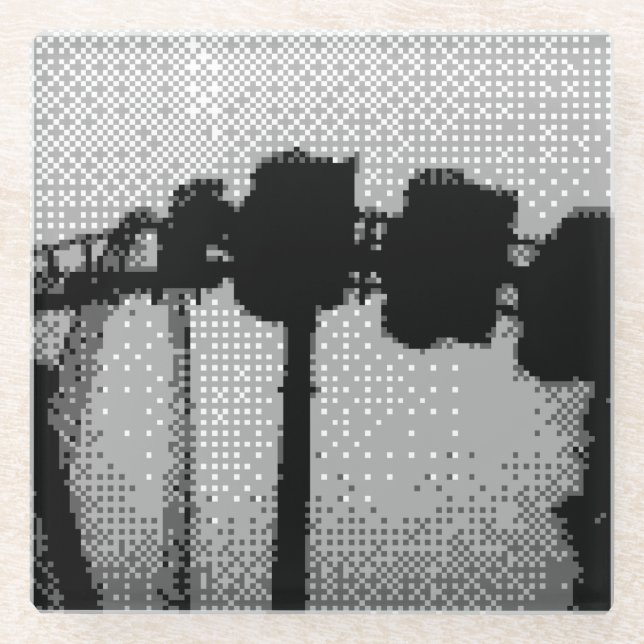 roller coaster glass coaster (Front)