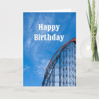 Roller coaster happy birthday card