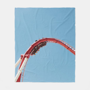Roller coaster in the morning fleece blanket