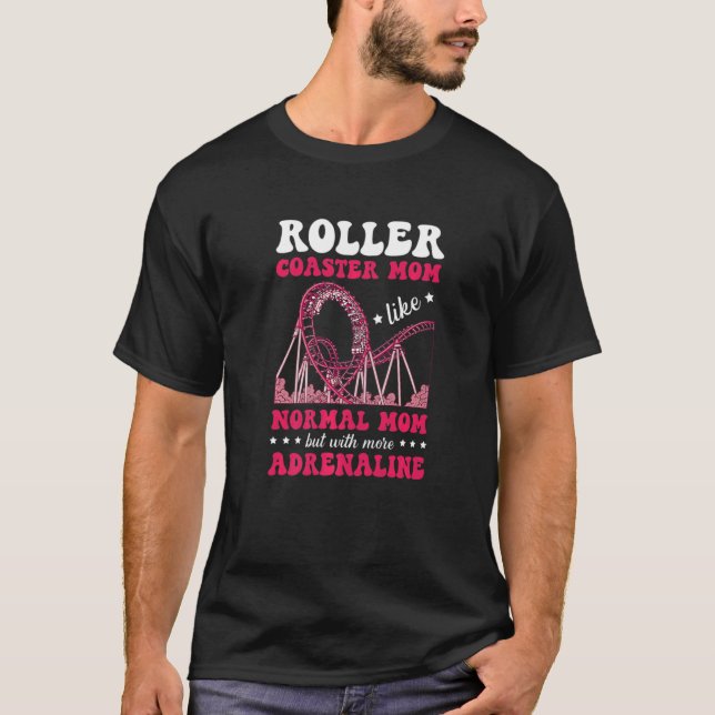 Roller Coaster Mum Amusement Park Rollercoaster T-Shirt (Front)