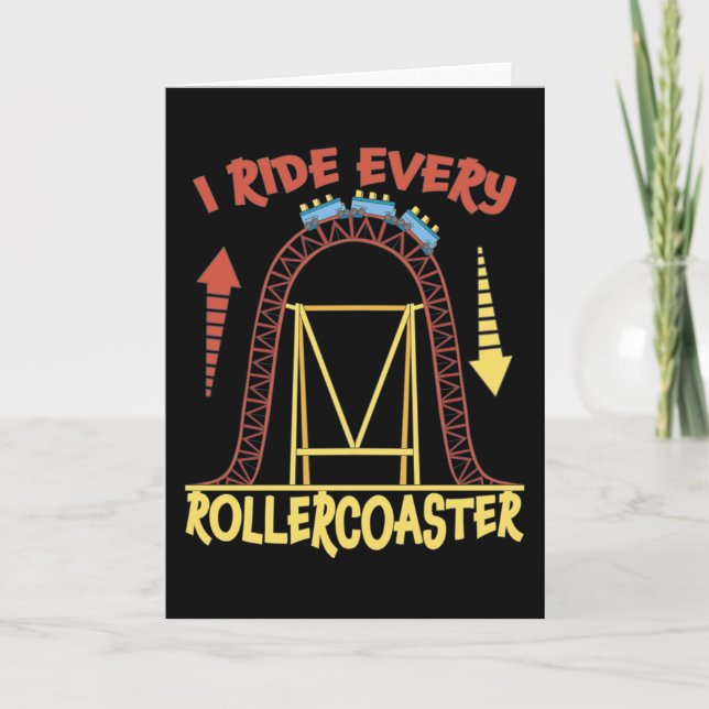 Roller Coaster Park Amusement Park Gift Card (Front)
