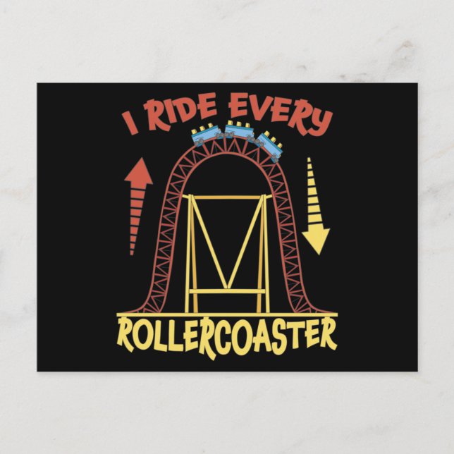 Roller Coaster Park Amusement Park Gift Postcard (Front)