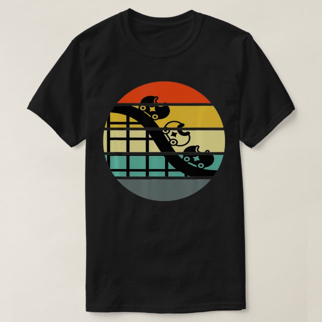 Roller Coaster Ride Retro Sunset  Family Reunion I T-Shirt (Design Front)