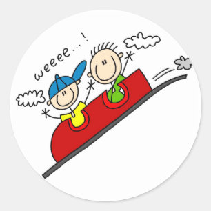 Roller Coaster Ride Tshirts and Gifts Classic Round Sticker
