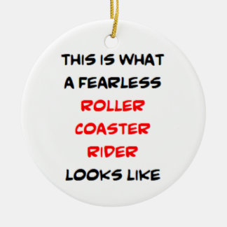 roller coaster rider, fearless ceramic tree decoration