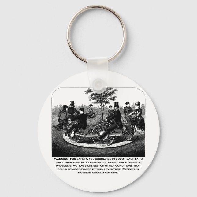 Roller Coaster Warning Key Ring (Front)