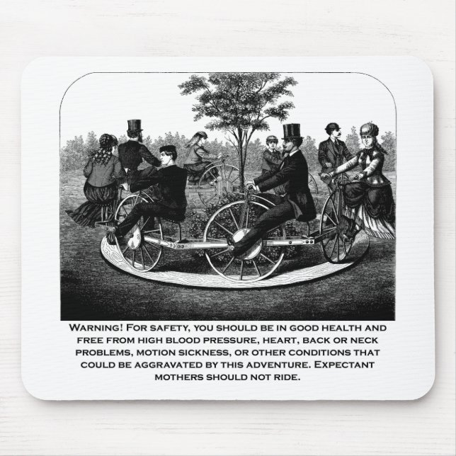 Roller Coaster Warning Mouse Mat (Front)