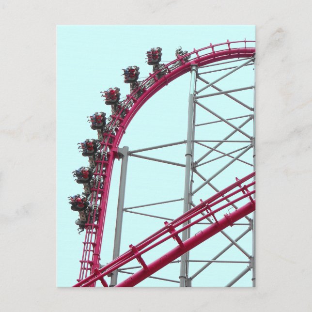 Roller Coaster X2 Six Flags Magic Mountain Postcard (Front)