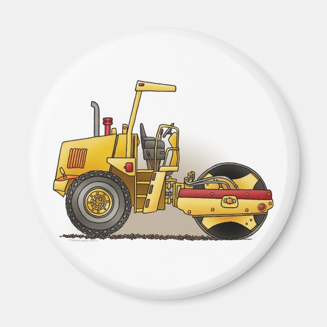 Roller Construction Round Magnet (Front)