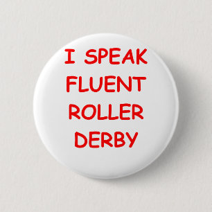 roller derby 6 cm round badge
