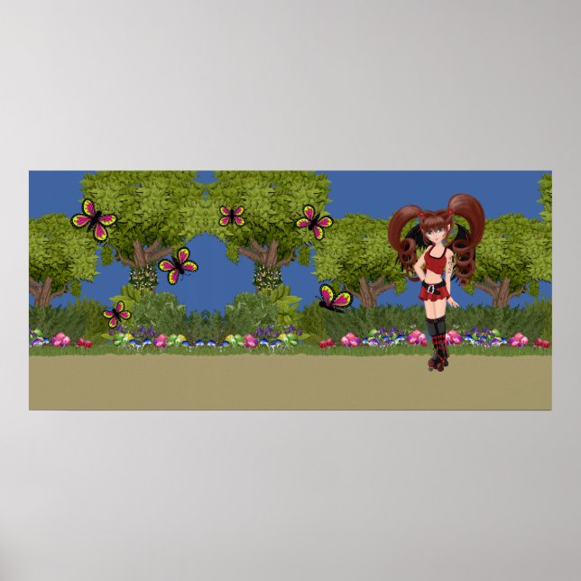 Roller Derby Anime Fairy Skating Poster (Front)