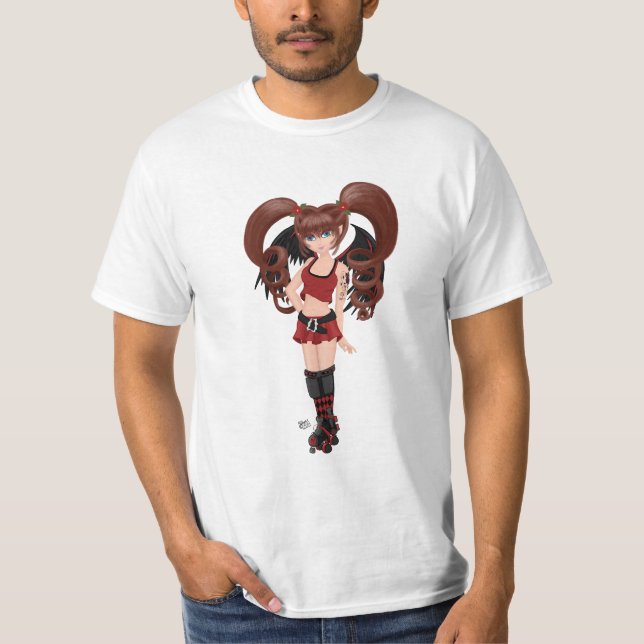 Roller Derby Anime Fairy Skating T-Shirt (Front)