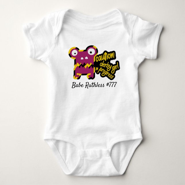 Roller Derby Baby Bodysuit - Personalise It! (Front)
