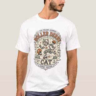 Roller Derby Cat Roller Derby Cat Vintage Vector A T-Shirt