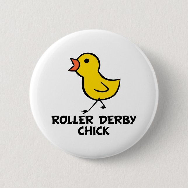 Roller Derby Chick Button (Front)