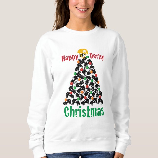 Roller Derby Christmas, Roller Skating Sweatshirt (Front)