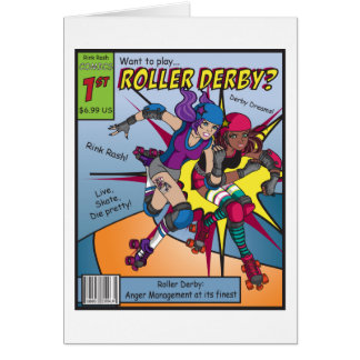 Roller Derby Comic card