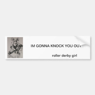 roller derby girl bumper sticker