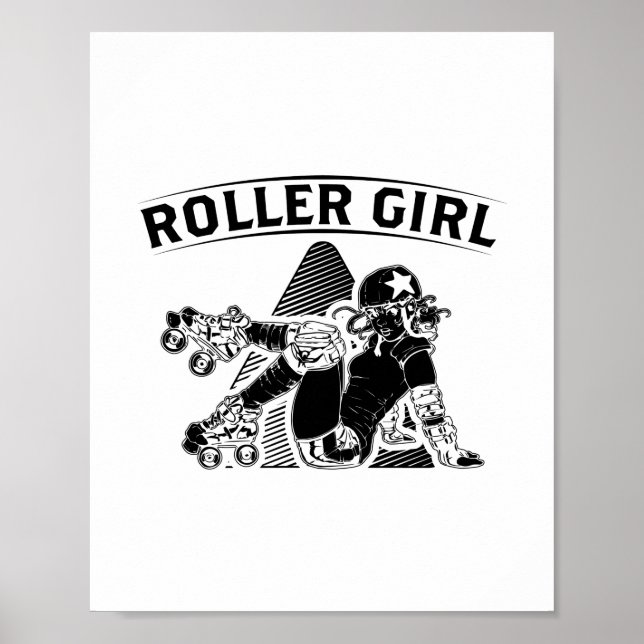 Roller Derby Girl | Inline Skater Gift Ideas Poster (Front)