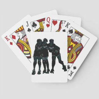 Roller Derby Girls Playing Cards