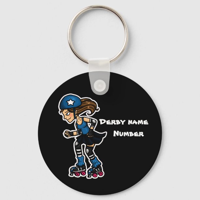 Roller Derby Jammer Customisable Key Ring (Front)