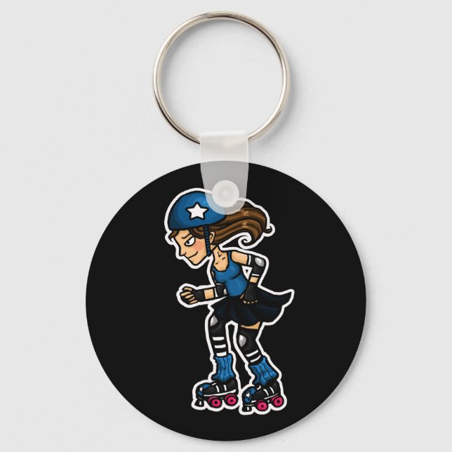 Roller Derby Jammer Key Ring (Front)
