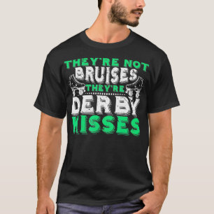 Roller Derby Kisses Not Bruises Roller Derby Team  T-Shirt