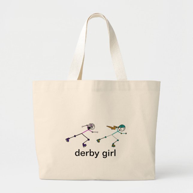 Roller Derby Large Tote Bag (Front)