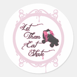 Roller Derby - Let Them Eat Skate Classic Round Sticker