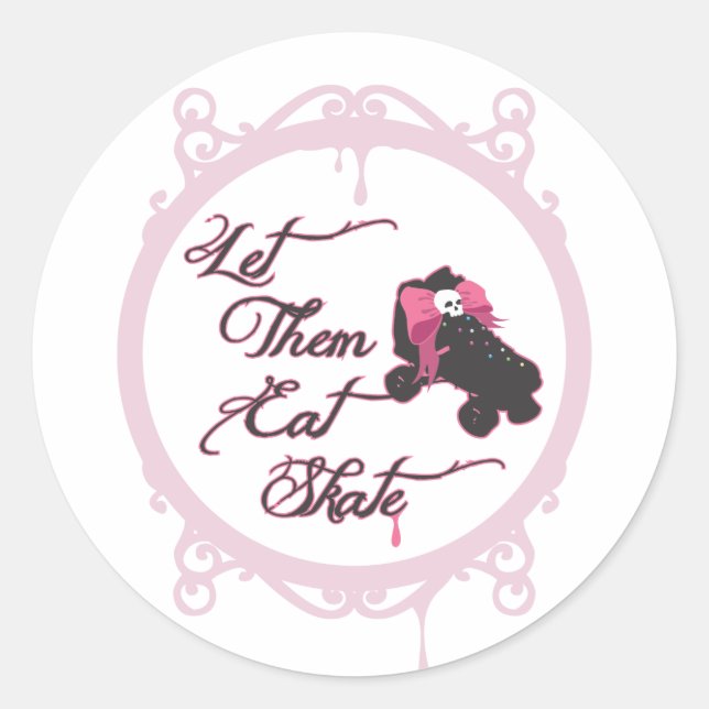 Roller Derby - Let Them Eat Skate Classic Round Sticker (Front)