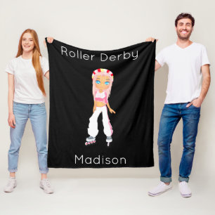 Roller Derby Personalised Fleece Blanket