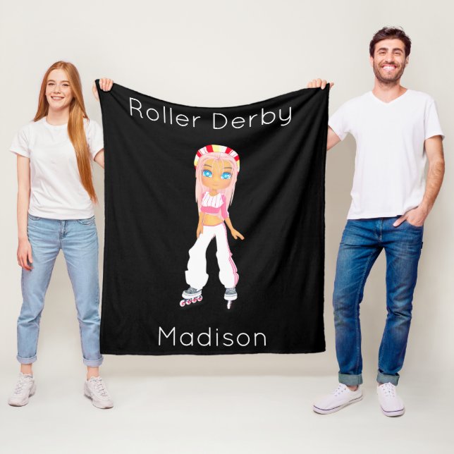 Roller Derby Personalised Fleece Blanket (In Situ)