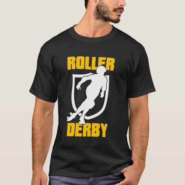 Roller Derby Player Fast Skating Team T-Shirt (Front)