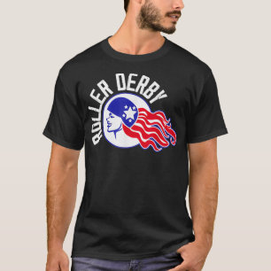 Roller Derby Player Flag US Skating Team T-Shirt