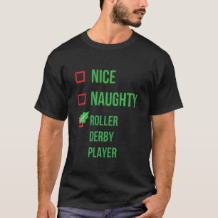 Roller Derby Player Funny Pajama Christmas T-Shirt