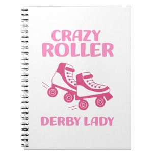 Roller Derby Player Sports Women Inline Skating Notebook
