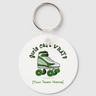 Roller Derby Skate - Green Key Ring