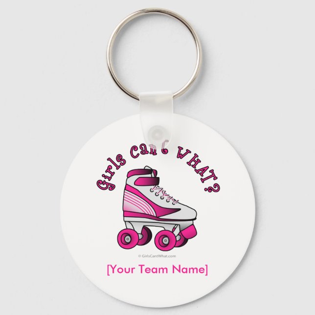 Roller Derby Skate - Pink Key Ring (Front)