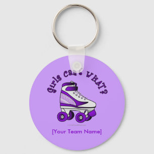 Roller Derby Skate - Purple Key Ring