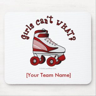 Roller Derby Skate - Red Mouse Mat