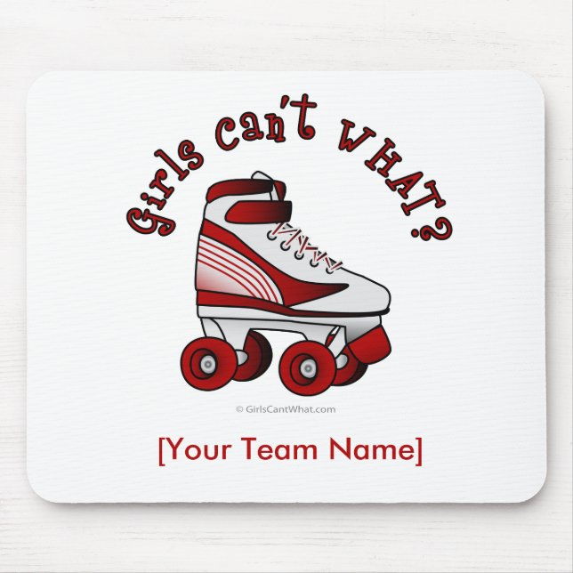 Roller Derby Skate - Red Mouse Mat (Front)