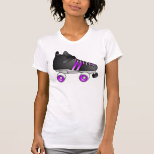 Roller Derby Skates Black and Purple T-Shirt