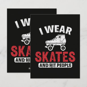 Roller Derby Skating Skate Skater Holiday Card