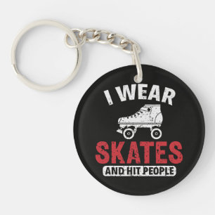 Roller Derby Skating Skate Skater Key Ring