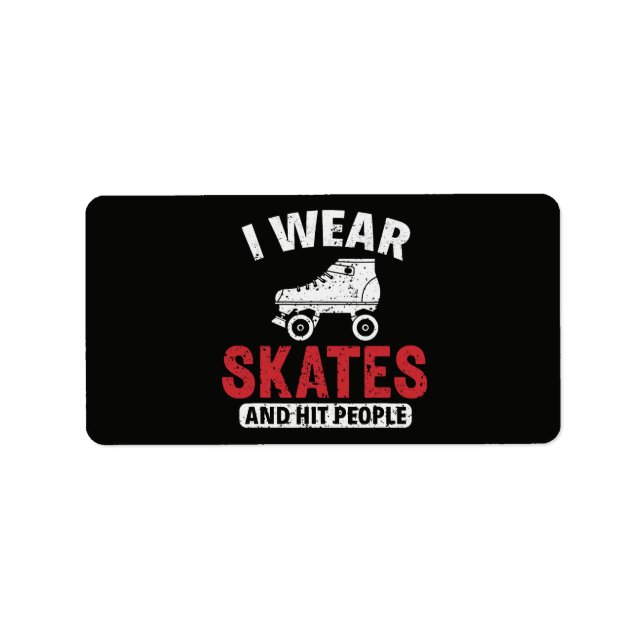Roller Derby Skating Skate Skater Label (Front)