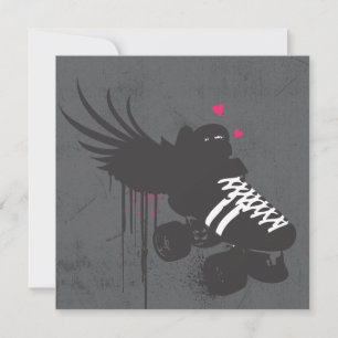 Roller Derby Square Note Card