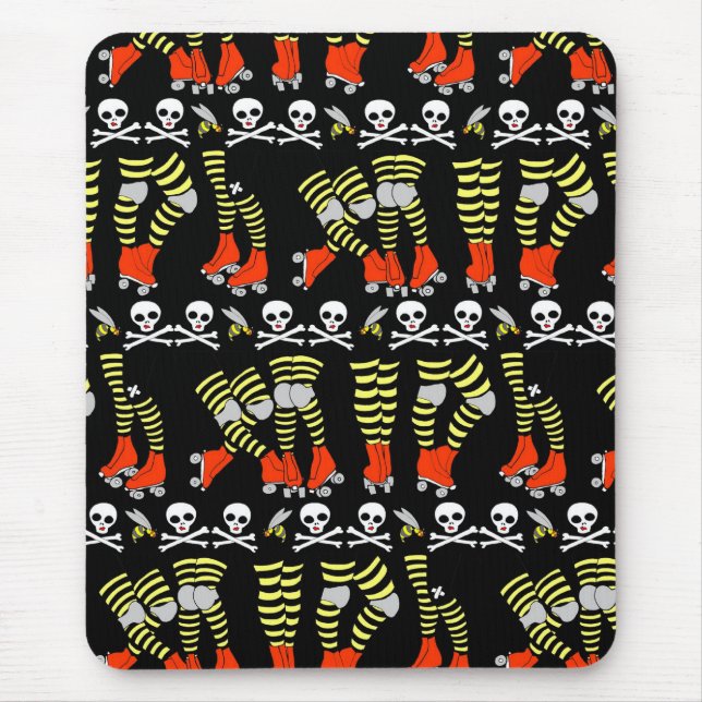 Roller Derby stripe mousepad (Front)