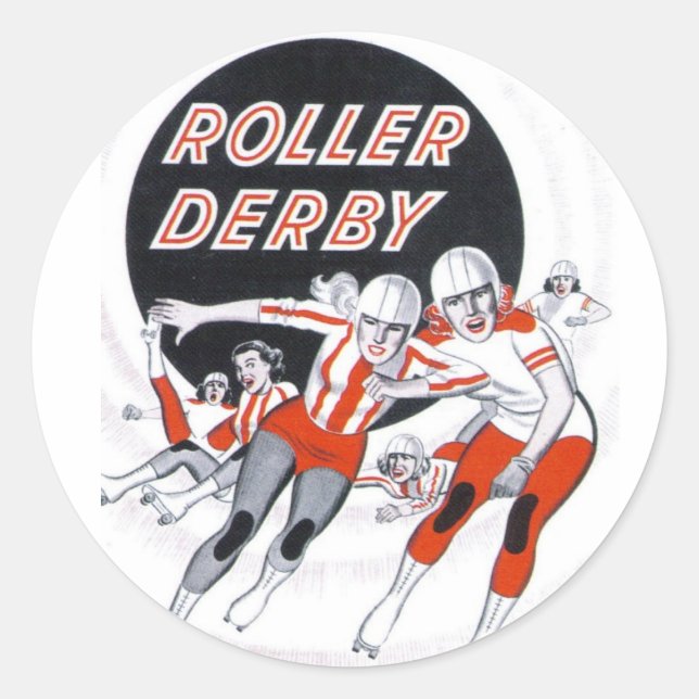 Roller Derby Vintage Program Sticker (Front)